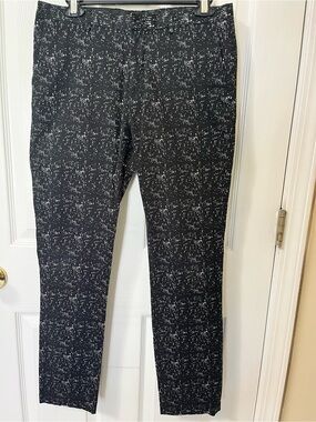 Topman Black Pants with White Print